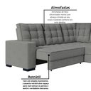 Ver imagem 5 de Sofá Canto Retrátil e Reclinável Munique Tamanho 220cm X 175 Cm