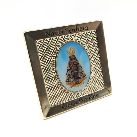 Quadro Adorno De Mesa Metal Nossa Senhora Aparecida
