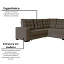 Ver mais imagens de Sofá Canto Retrátil e Reclinável Munique Tamanho 220cm X 175cm
