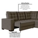 Ver imagem 5 de Sofá Canto Retrátil e Reclinável Munique Tamanho 220cm X 175cm