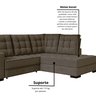 Sofá Canto Retrátil e Reclinável Munique Tamanho 220cm X 175cm - 6