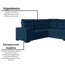 Ver mais imagens de Sofá Canto Retrátil e Reclinável Munique Tamanho 220cm X 175cm
