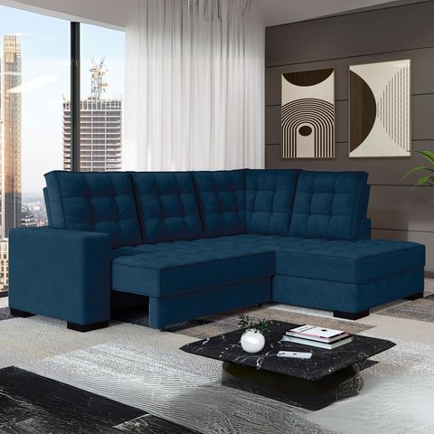 Sofá Canto Retrátil e Reclinável Munique Tamanho 220cm X 175cm