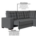 Ver imagem 5 de Sofá Canto Retrátil e Reclinável Munique Tamanho 220cm X 175cm