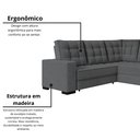 Ver mais imagens de Sofá Canto Retrátil e Reclinável Munique Tamanho 220cm X 175cm