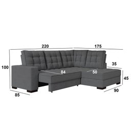 Sofá Canto Retrátil e Reclinável Munique Tamanho 220cm X 175cm - 4
