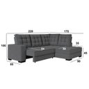 Ver imagem 4 de Sofá Canto Retrátil e Reclinável Munique Tamanho 220cm X 175cm