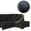 Ver imagem 7 de Sofá Canto Retrátil e Reclinável Munique Tamanho 220cm x 175cm Preto