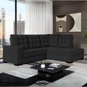 Ver imagem 1 de Sofá Canto Retrátil e Reclinável Munique Tamanho 220cm x 175cm Preto
