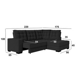 Sofá Canto Retrátil e Reclinável Munique Tamanho 220cm X 175cm - 4