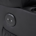 Ver imagem 4 de Poltrona do Papai Reclinavel Elétrica com Entrada Usb Corino Premium Preto