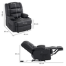 Poltrona do Papai Reclinavel Elétrica com Entrada Usb Corino Premium Preto - 2