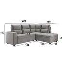 Ver imagem 4 de Sofá de Canto 5 Lugares 220cm x 180cm Arruba Cinza