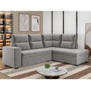 Ver imagem 1 de Sofá de Canto 5 Lugares 220cm x 180cm Arruba Cinza