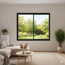 Ver imagem 6 de Vitrô 2 Folhas de Correr Aluminio Preto 1,00x1,50 Linha 18 Modular