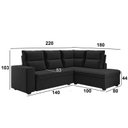 Ver imagem 4 de Sofá de Canto 5 Lugares 220cm x 180cm Arruba Preto