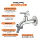 Ver imagem 3 de Torneira Jardim Parede Tríade 1/4 de Volta 27046 Meber - Cromado