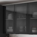 Ver imagem 7 de Armário de Cozinha Aéreo 100%MDF 3 Portas de Vidro 120cm Lúmina Itatiaia Cinamomo/Grafite