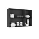 Ver imagem 5 de Armário de Cozinha 3 Portas 120cm Vidro Transparente 100% MDF Dobradiças Slow Motion Lúmina Itatiaia