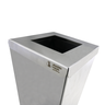 Lixeira Quadrada em Aço Inox com Tampa Aro Aberta 50 Litros - 3