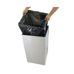 Lixeira Quadrada em Aço Inox com Tampa Aro Aberta 50 Litros - 2