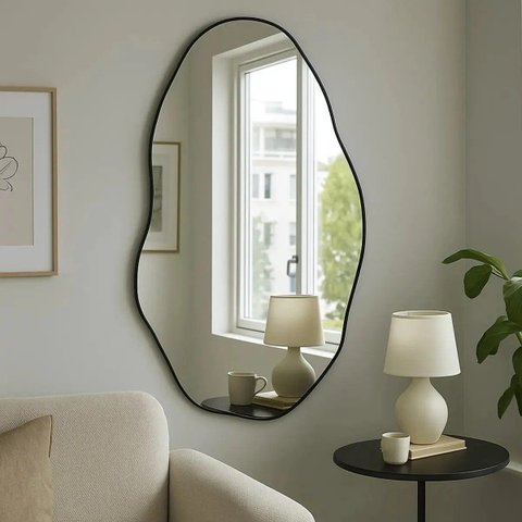Espelho Decorativo Ôrganico - Preto - ES17
