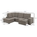 Ver imagem 4 de Sofá de Canto Retrátil e Reclinável 5 Lugares 310cm Belluno