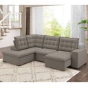 Ver imagem 2 de Sofá de Canto Retrátil e Reclinável 5 Lugares 310cm Belluno