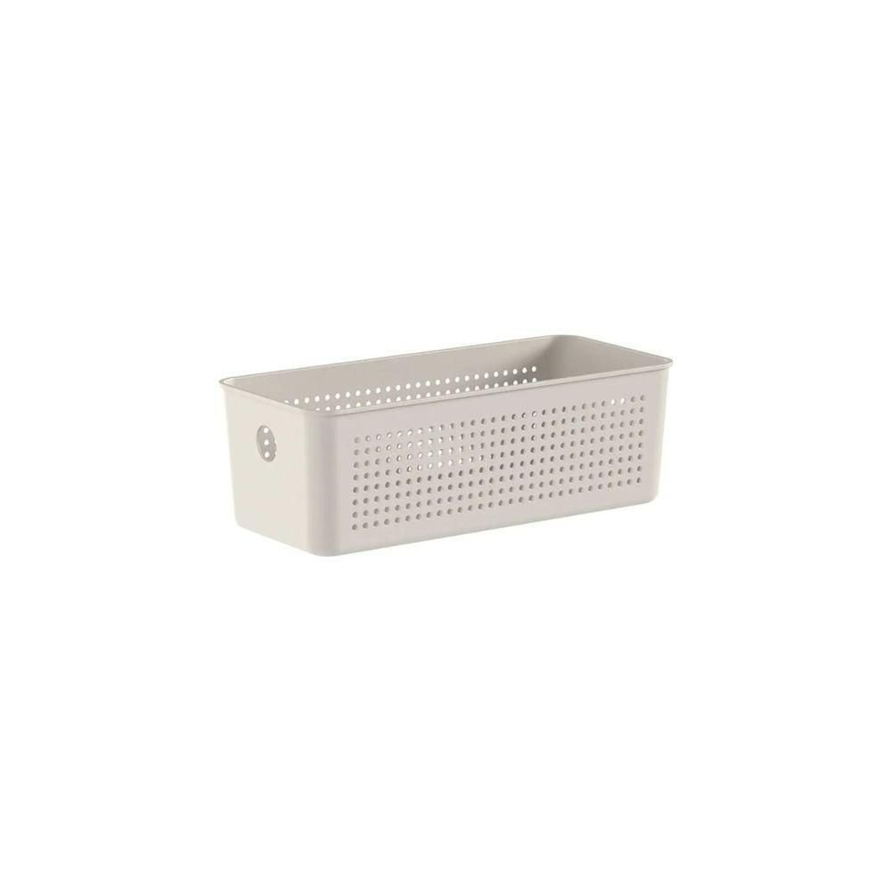 Cesto Organizador Multiuso Lavanderia Flow 34x15x13 Bege - 1