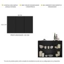 Ver imagem 5 de Aparador Buffet 3 Portas Veneza Multimóveis V1007 Preto Preto