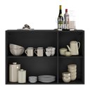 Ver imagem 3 de Aparador Buffet 3 Portas Veneza Multimóveis V1007 Preto Preto