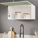 Ver imagem 2 de Armário Aéreo Planejado Porta Basculante 60cm Arizona CabeCasa MadeiraOriginals Verde/Branco/Menta
