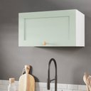 Ver imagem 1 de Armário Aéreo Planejado Porta Basculante 60cm Arizona CabeCasa MadeiraOriginals Verde/Branco/Menta