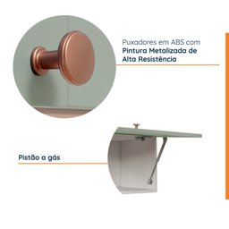 Armário Aéreo 1 Porta Basculante 60cm Arizona Cabecasa Madeiramadeira - 5