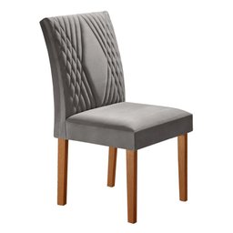 Mesa Elis 1,70x0,90 com 6 Cadeiras Elis Tampo Slim Plus Vidro Off White Cel Móveis Cinamomo/off Whit - 5