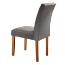 Ver imagem 6 de Mesa Elis 1,70x0,90 com 6 Cadeiras Elis Tampo Slim Plus Vidro Off White Cel Móveis Cinamomo/off Whit