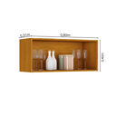 Ver imagem 4 de Armário de Cozinha para Geladeira 1 Porta Horizontal Basculante 80cm 100% MDF Lúmina Itatiaia Cinza/Cinamomo/Fendi