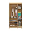 Ver imagem 3 de Guarda-roupa Infantil 92cm com Vidro 3 Portas e 2 Gavetas Sol Multimóveis Mp4419 Madeirado/branco