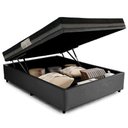 Ver imagem 5 de Cama Baú Casal Sintético + Colchão Casal Ortobom Iso Dupla Face 60X188X138 Cinza