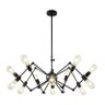 Lustre Pendente Preto Aranha Spider Loft para 12 Lâmpadas Retrô Moderno Inl84 - 1