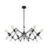 Lustre Pendente Preto Aranha Spider Loft para 12 Lâmpadas Retrô Moderno Inl84 - 3