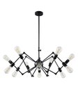 Ver imagem 3 de Lustre Pendente Preto Aranha Spider Loft para 12 Lâmpadas Retrô Moderno Inl84