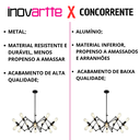 Ver imagem 2 de Lustre Pendente Preto Aranha Spider Loft para 12 Lâmpadas Retrô Moderno Inl84