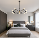 Ver imagem 4 de Lustre Pendente Preto Aranha Spider Loft para 12 Lâmpadas Retrô Moderno Inl84