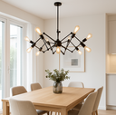 Ver imagem 5 de Lustre Pendente Preto Aranha Spider Loft para 12 Lâmpadas Retrô Moderno Inl84