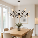 Ver imagem 5 de Lustre Pendente Preto Aranha Spider Loft para 12 Lâmpadas Retrô Moderno Inl84