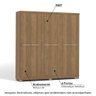 Guarda Roupa com 6 Portas e 2 Gavetas - Nogueira - 2