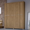 Ver imagem 1 de Guarda Roupa com 6 Portas e 2 Gavetas - Nogueira