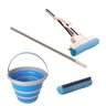 Kit Rodo Mágico Mop C 1 Refil Limpa e Seca e Balde Dobrável - 1