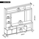Ver imagem 6 de Estante Home Formosa Marrom para Tv até 65 Polegadas Caemmun